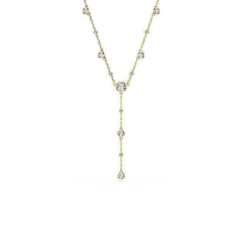 Swarovski Imber Y Round Cut White Gold Plated Necklace