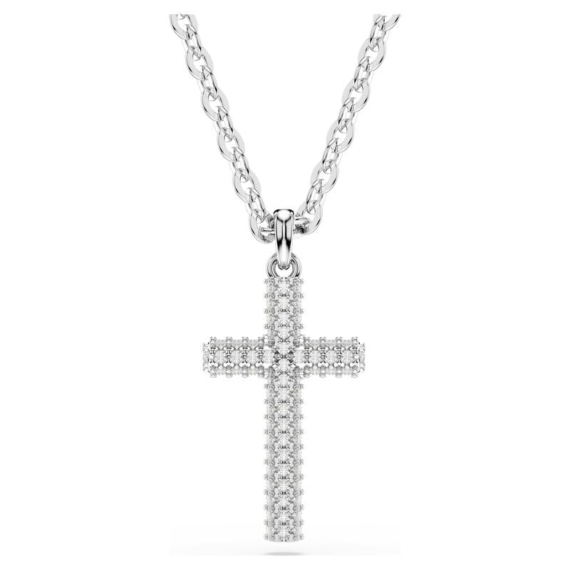 Swarovski Insigne Pavé Cross White Rhodium Pendant Necklace