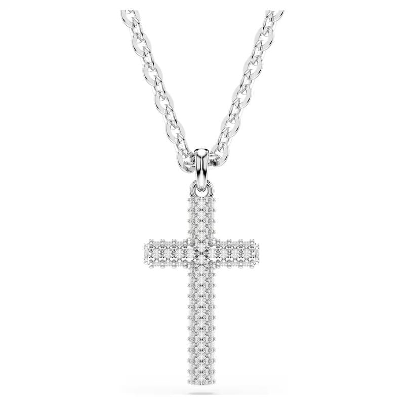 Swarovski Insigne Pendant Pavé Cross White Rhodium Necklace