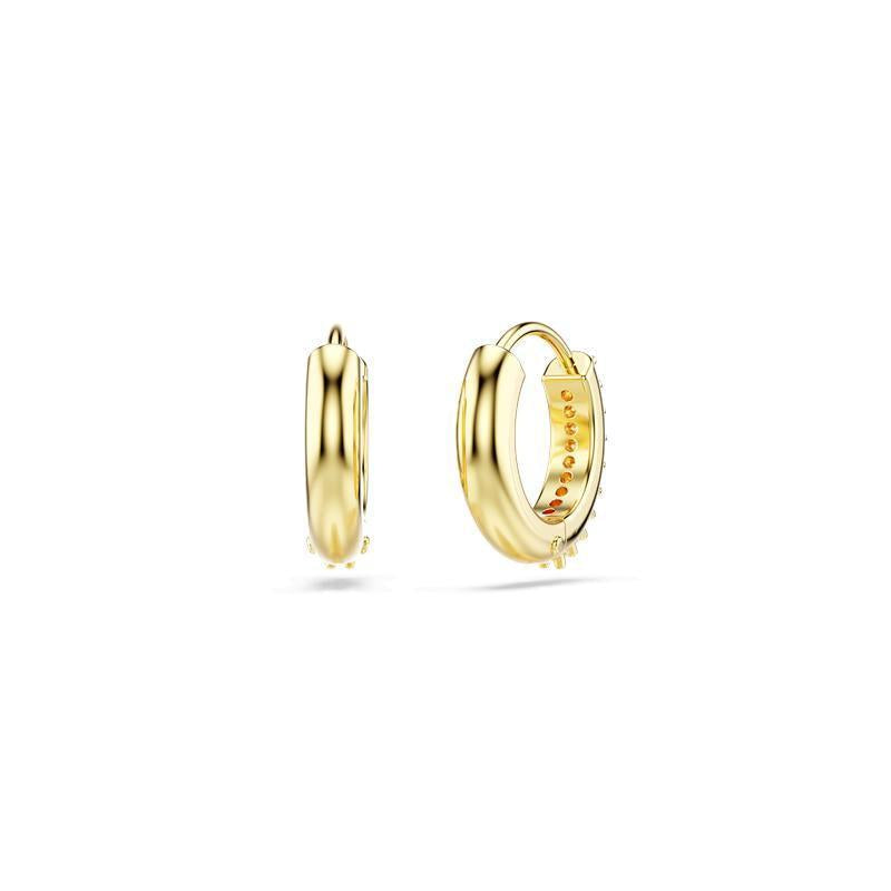 Swarovski Matrix Mini Round Cut White Gold-Plated Hoop Earrings