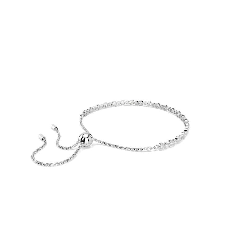 Swarovski Matrix Tennis Mixed Round Cuts White Rhodium Plated Bracelet