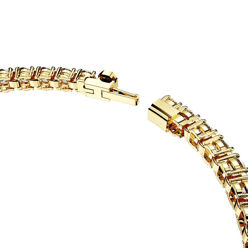 Swarovski Matrix Tennis Round Cut White Gold-Plated Bracelet