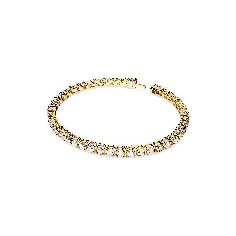 Swarovski Matrix Tennis Round Cut White Gold-Plated Bracelet