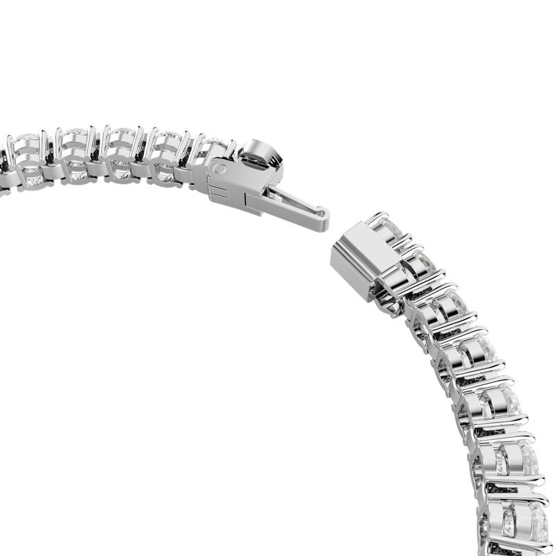 Swarovski Matrix Tennis Round Cut White Rhodium Plated Bracelet
