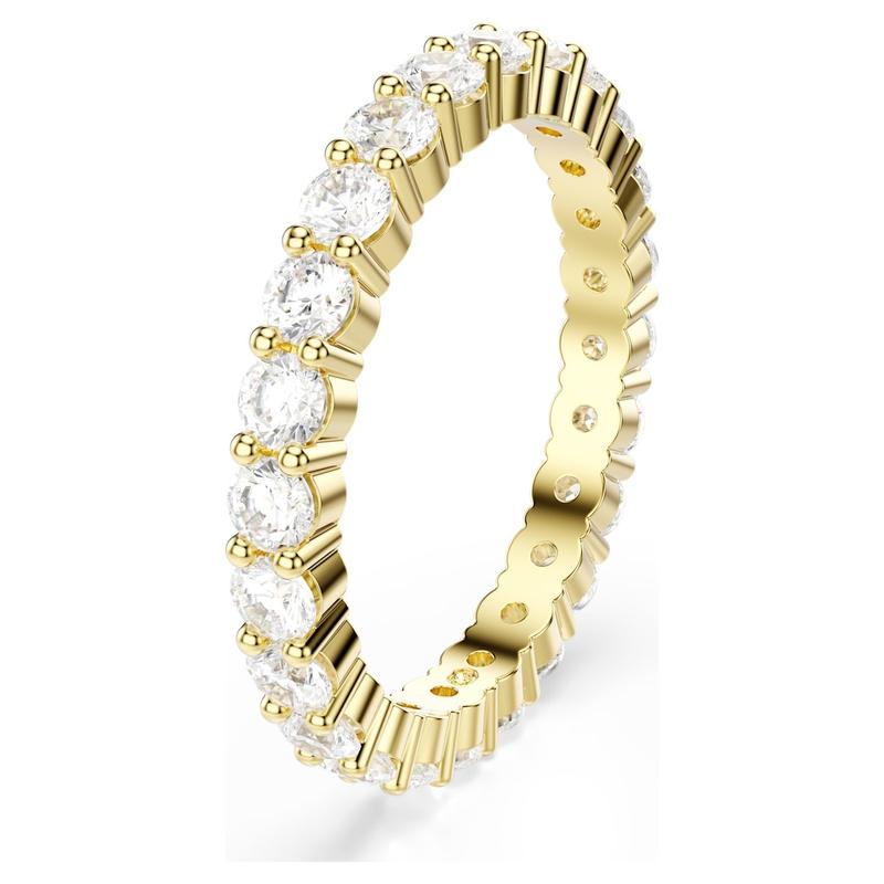 Swarovski Matrix Vittore Band Round Cut White 18K Gold Ring