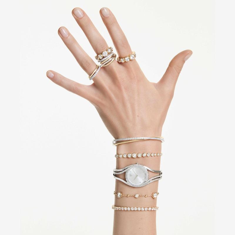 Swarovski Matrix Vittore Band Round Cut White 18K Gold Ring