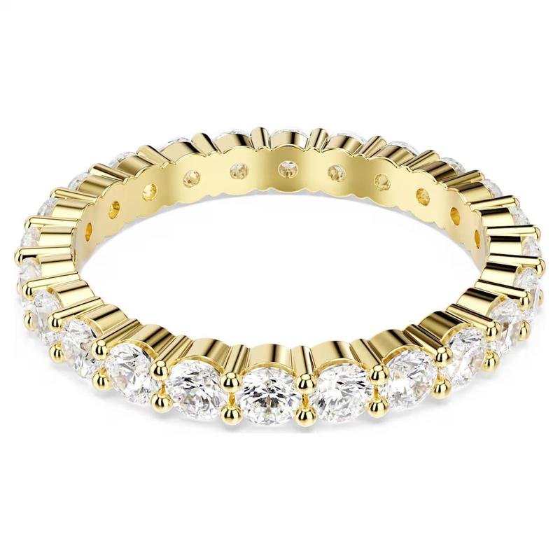 Swarovski Matrix Vittore Band Round Cut White 18K Gold Ring