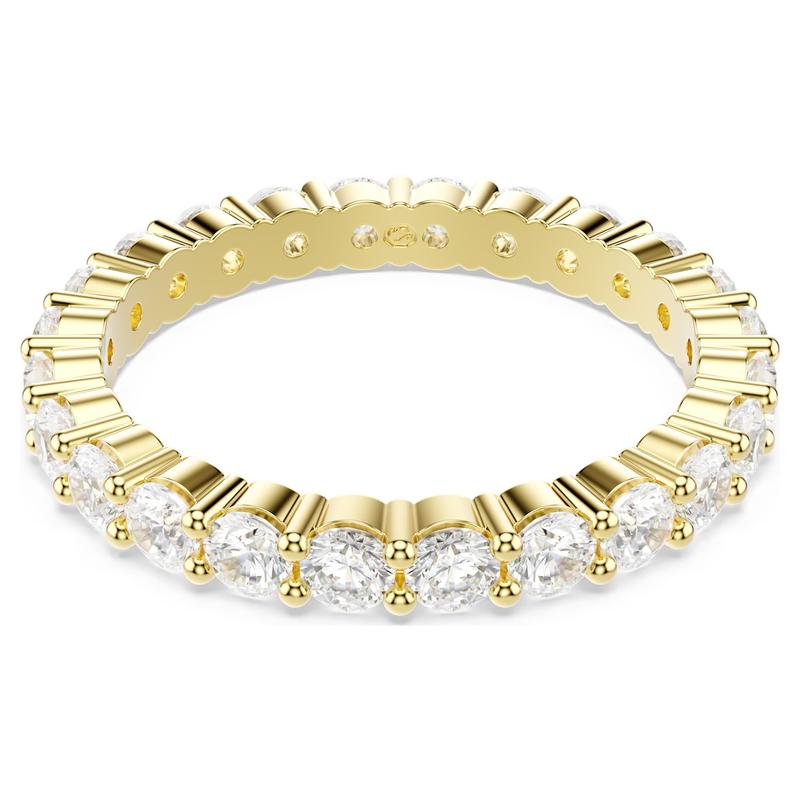 Swarovski Matrix Vittore Round Cut White 18K Gold Finish Band Ring