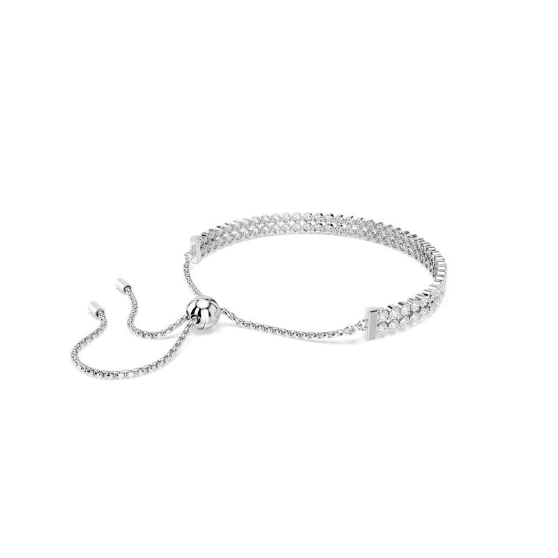 Swarovski Matrix White Rhodium Plated Round Cut Bracelet