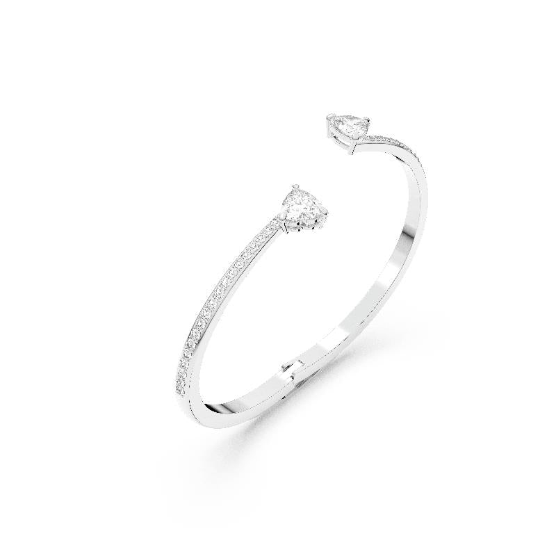 Swarovski Mesmera Heart White Rhodium Plated Bangle