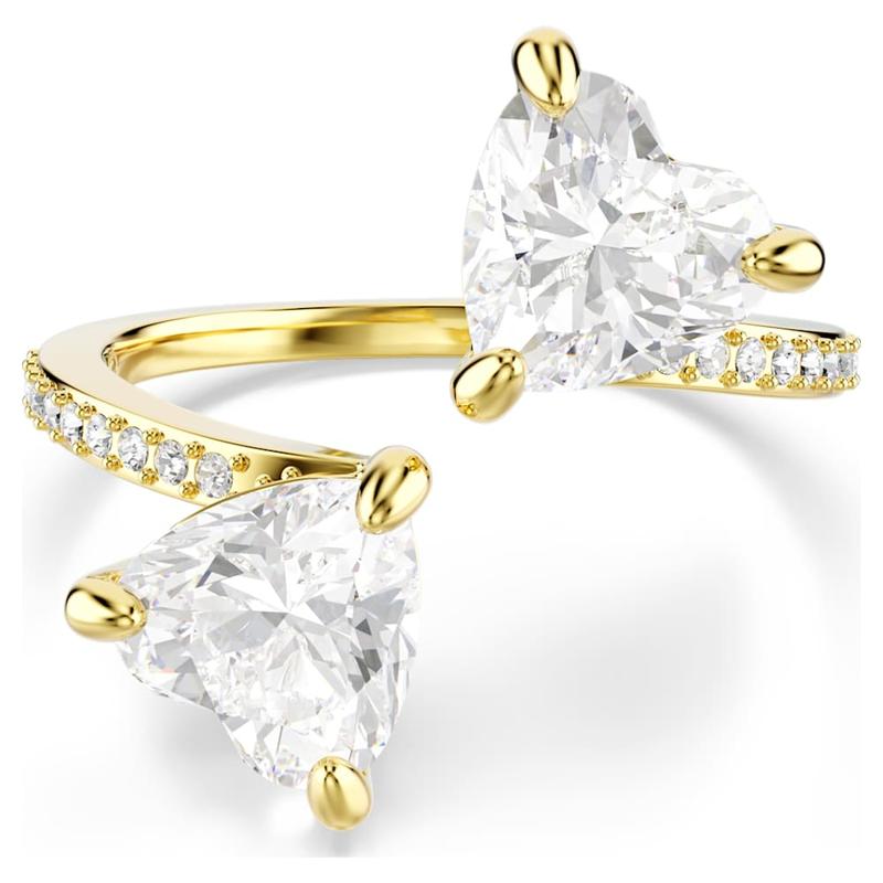 Swarovski Mesmera Open Heart Cut Pavé White 18K Gold Ring