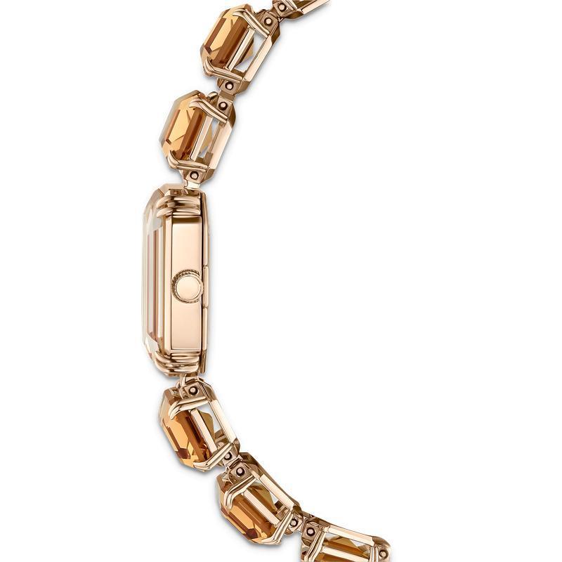 Swarovski Octagon Cut Bracelet Brown Champagne Gold Watch