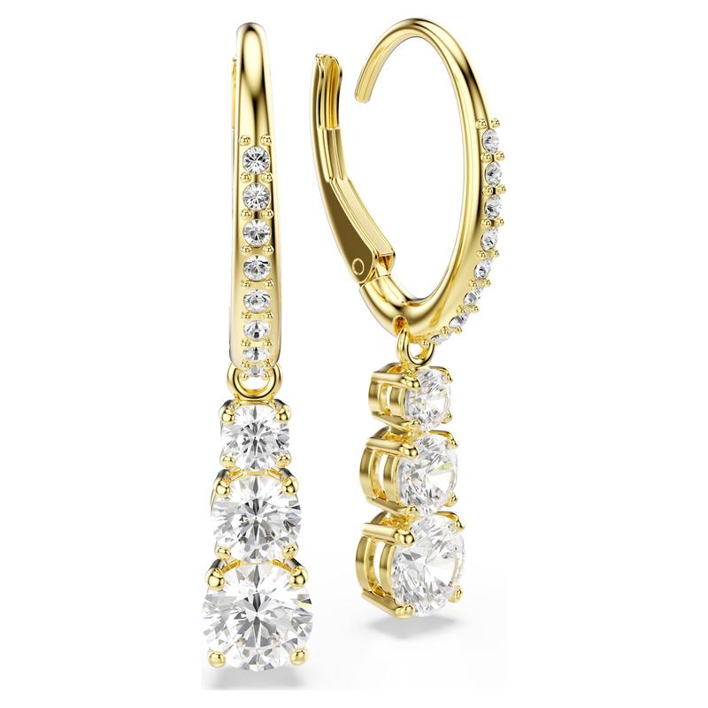 Swarovski Stilla Attract Round Cut White Hoop Earrings