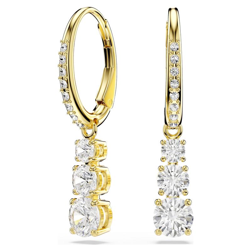 Swarovski Stilla Attract Round Cut White Hoop Earrings