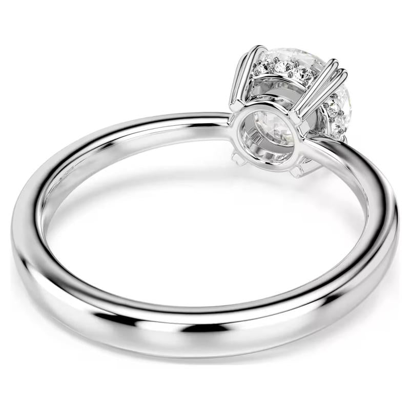 Swarovski Stilla Cocktail Round Cut White Rhodium Plated Ring