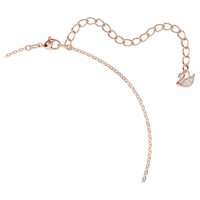Swarovski Swan Black 18K Rose Gold Finish Pendant