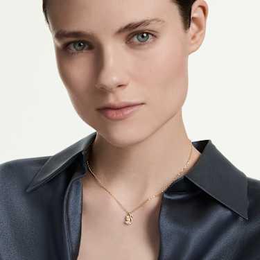 Swarovski Swan White 18K Gold Finish Pendant
