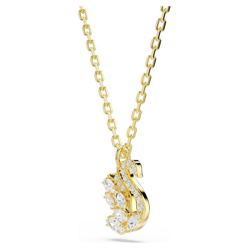 Swarovski Swan White Mixed Cuts 18K Gold Finish Pendant