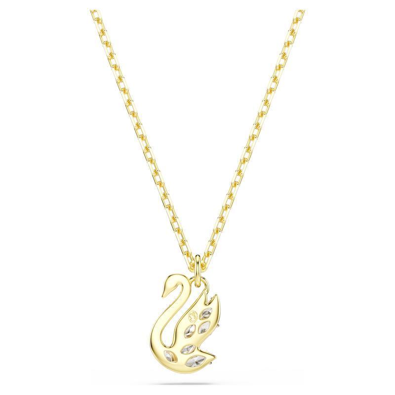 Swarovski Swan White Mixed Cuts 18K Gold Finish Pendant