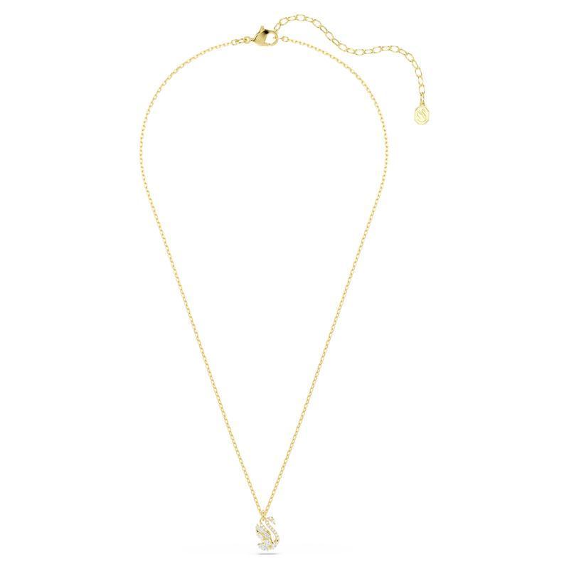 Swarovski Swan White Mixed Cuts 18K Gold Finish Pendant