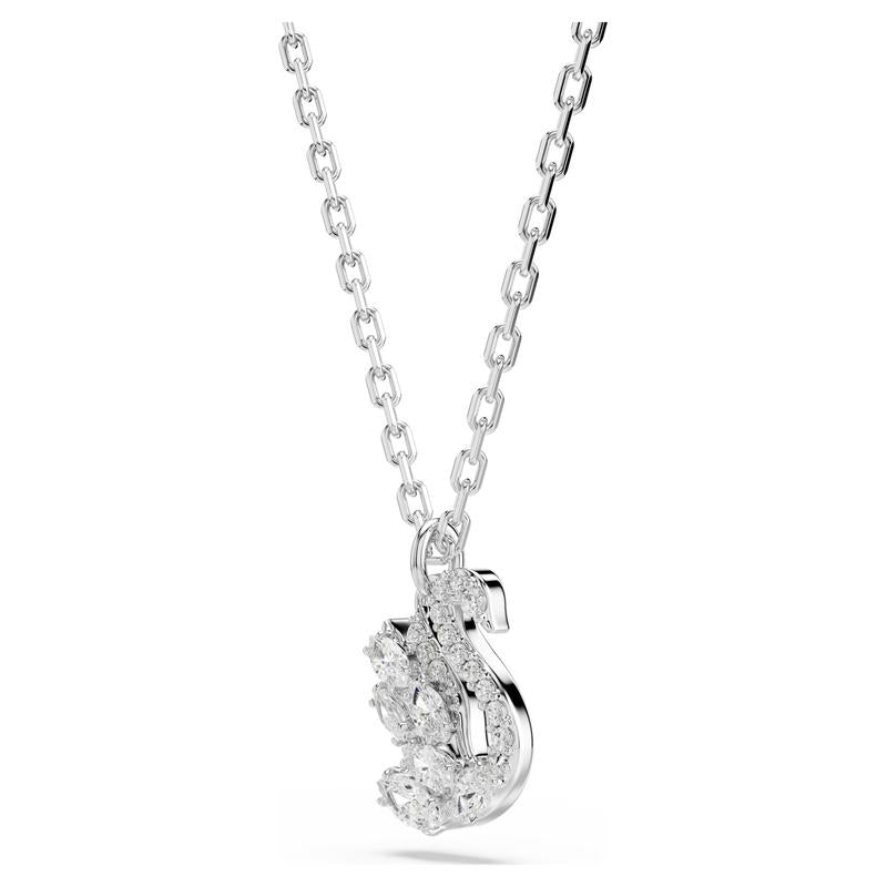 Swarovski Swan White Mixed Cuts Rhodium Plated Pendant