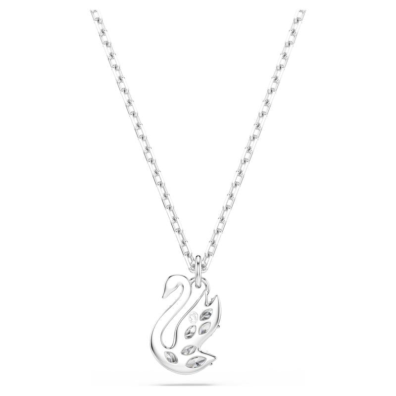 Swarovski Swan White Mixed Cuts Rhodium Plated Pendant