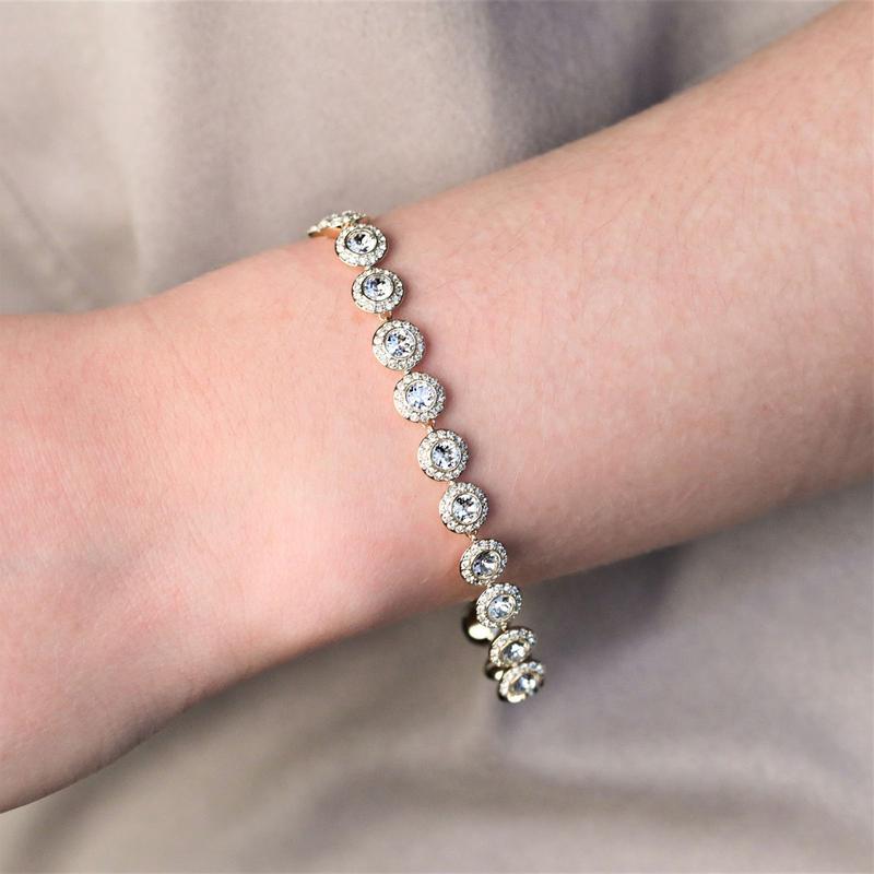 Swarovski Una Angelic Crystal Pavé White Gold-Tone Bracelet