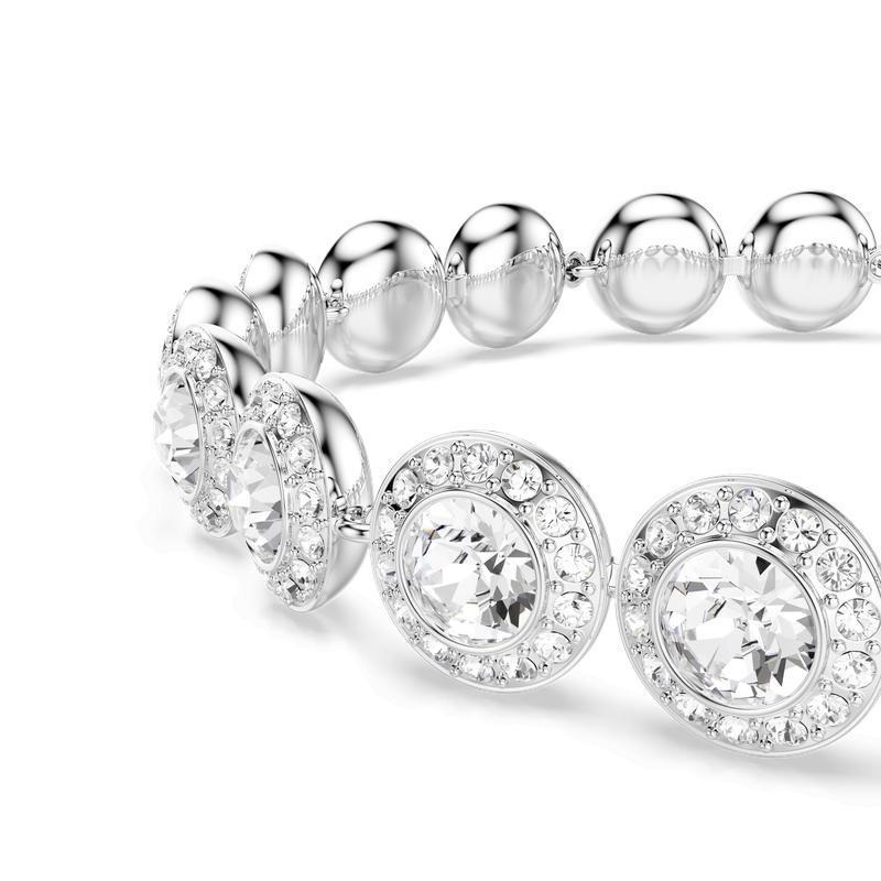 Swarovski Una Angelic Crystal Round Cut White Rhodium Plated Bracelet