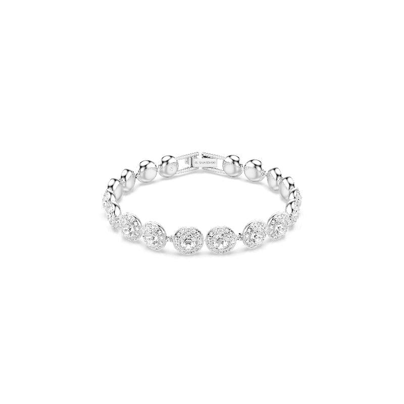 Swarovski Una Angelic Crystal Round Cut White Rhodium Plated Bracelet