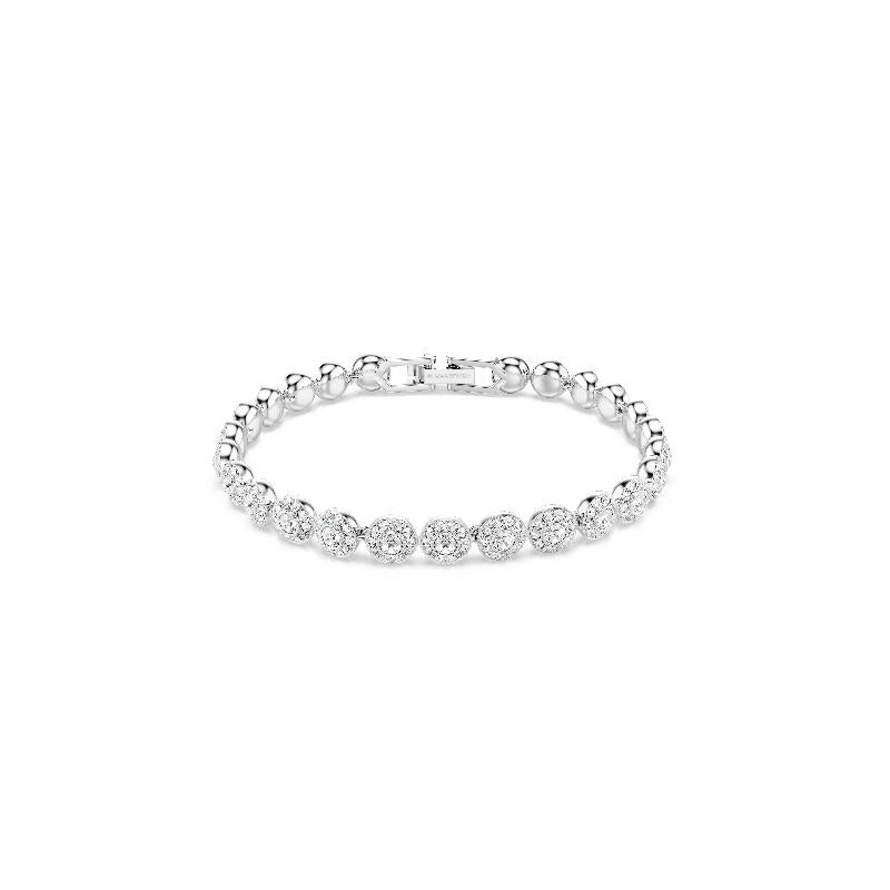 Swarovski Una Angelic Round Cut Small White Rhodium Plated Bracelet