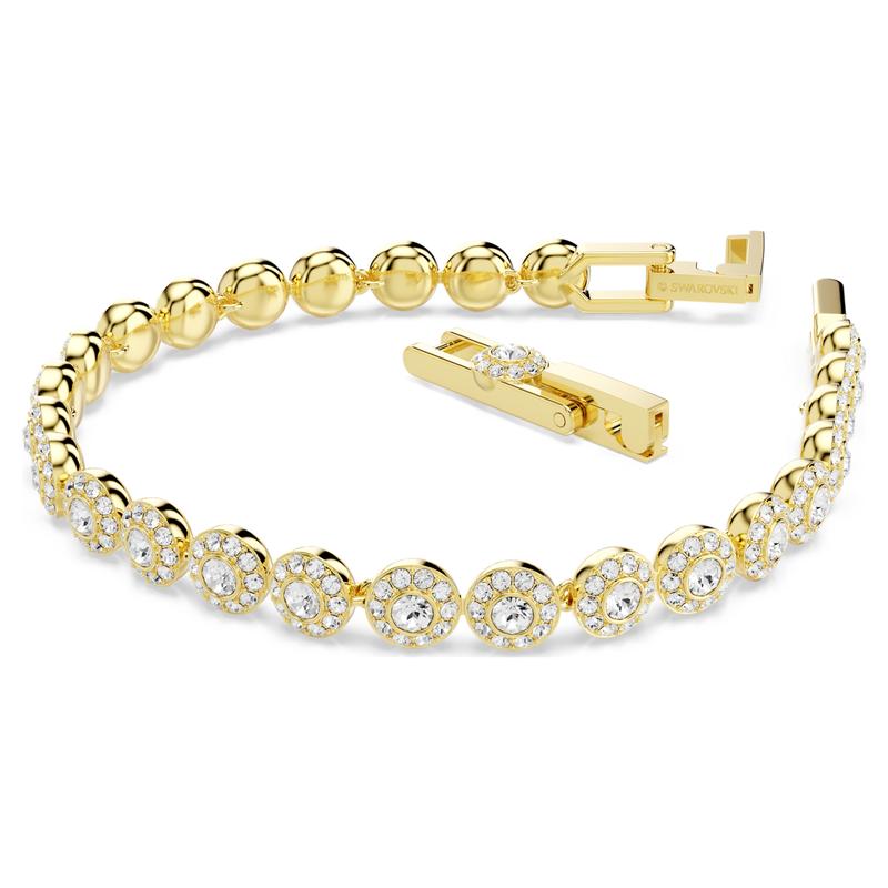 Swarovski Una Angelic Round Cut White 18K Gold Finish Bracelet