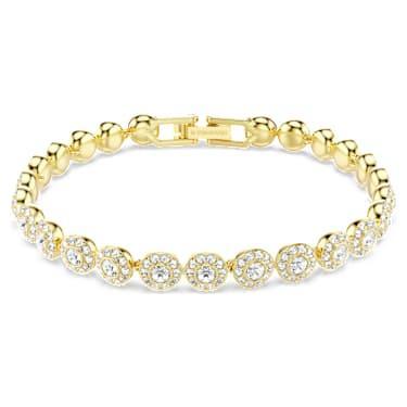 Swarovski Una Angelic Round Cut White 18K Gold Finish Bracelet