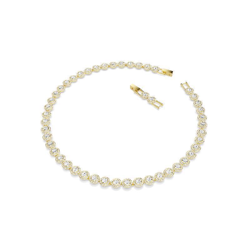 Swarovski Una Angelic Round Cut White Gold Plated Necklace