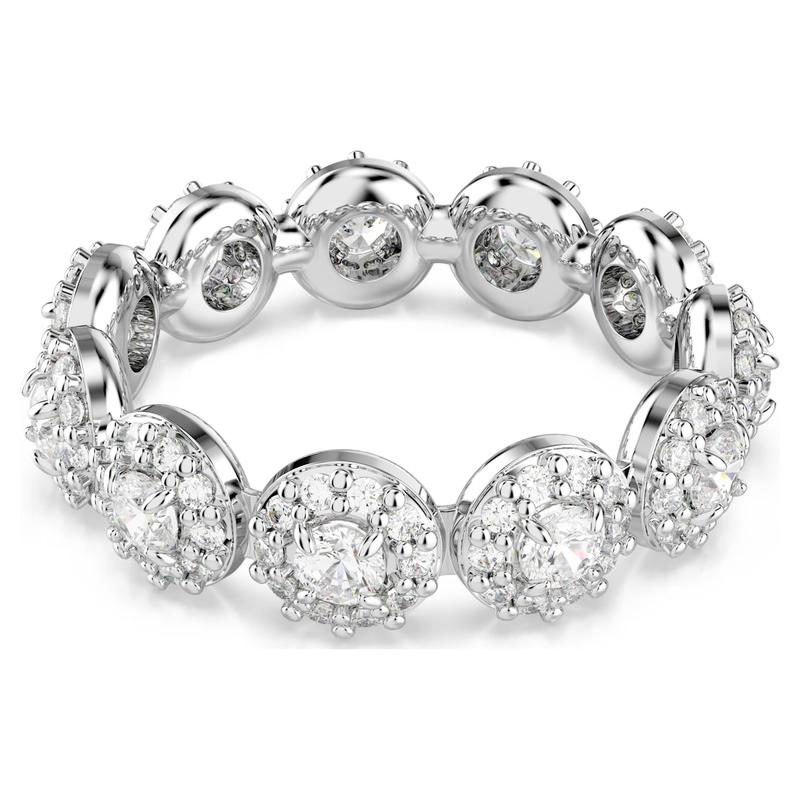 Swarovski Una Angelic Round Cut White Rhodium Plated Ring