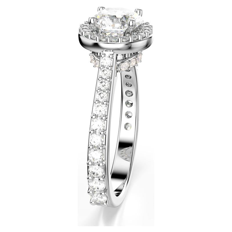 Swarovski Una Angelic Round Cut White Silver-Tone Finish Ring