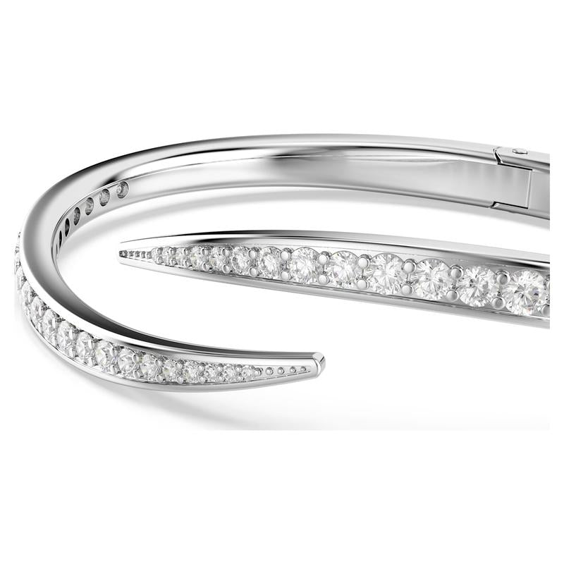 Swarovski Vienna Round Cut White Rhodium Plated Open Bangle