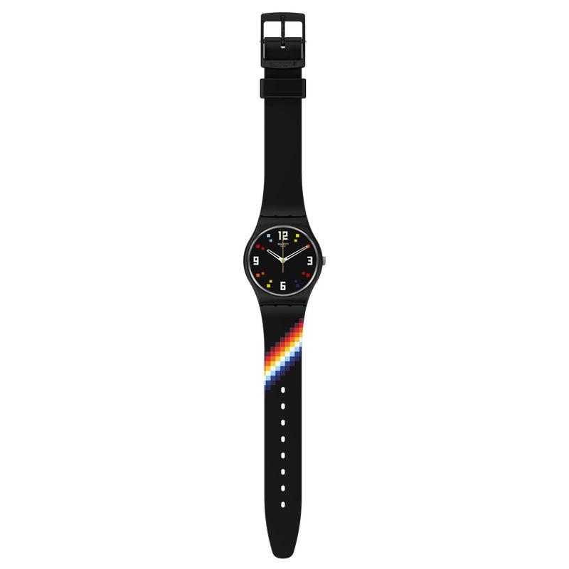 Swatch BLACK CAROUSEL SQUARES Watch SO28B705