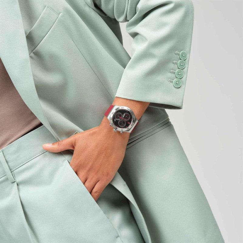 Swatch CRIMSON CARBONIC RED Watch YVS524