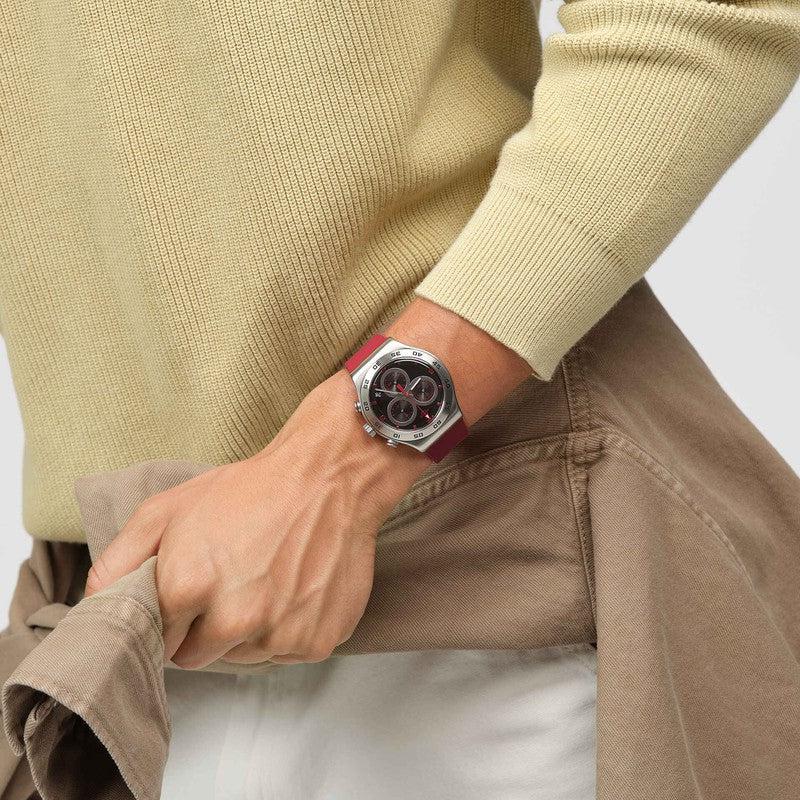 Swatch CRIMSON CARBONIC RED Watch YVS524