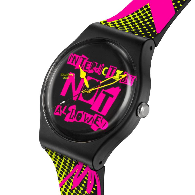 Swatch DISTORT MODE Black Bioceramic Watch SO32B121