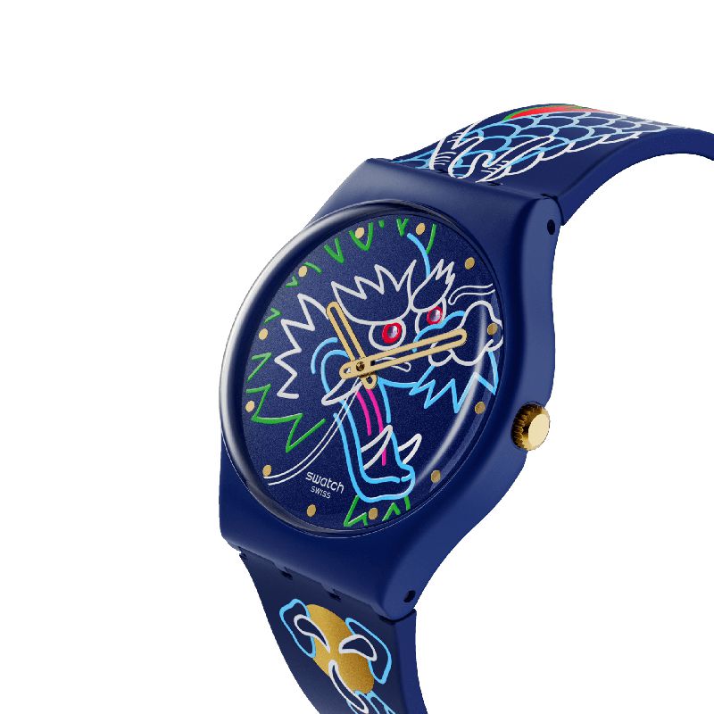 Swatch DRAGON IN WAVES Watch SO28Z125