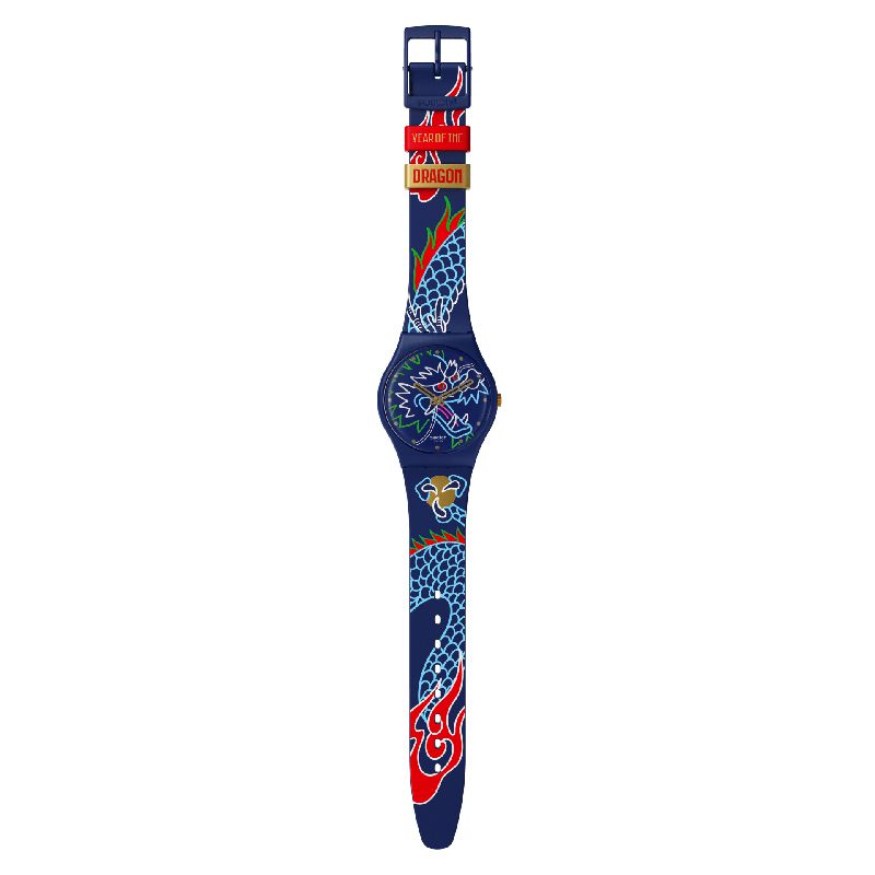 Swatch DRAGON IN WAVES Watch SO28Z125
