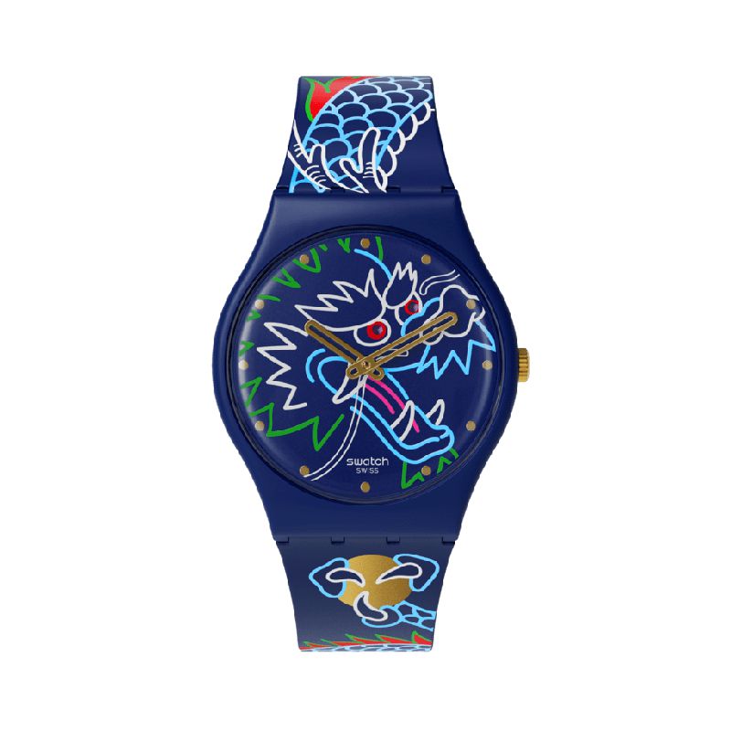 Swatch DRAGON IN WAVES Watch SO28Z125