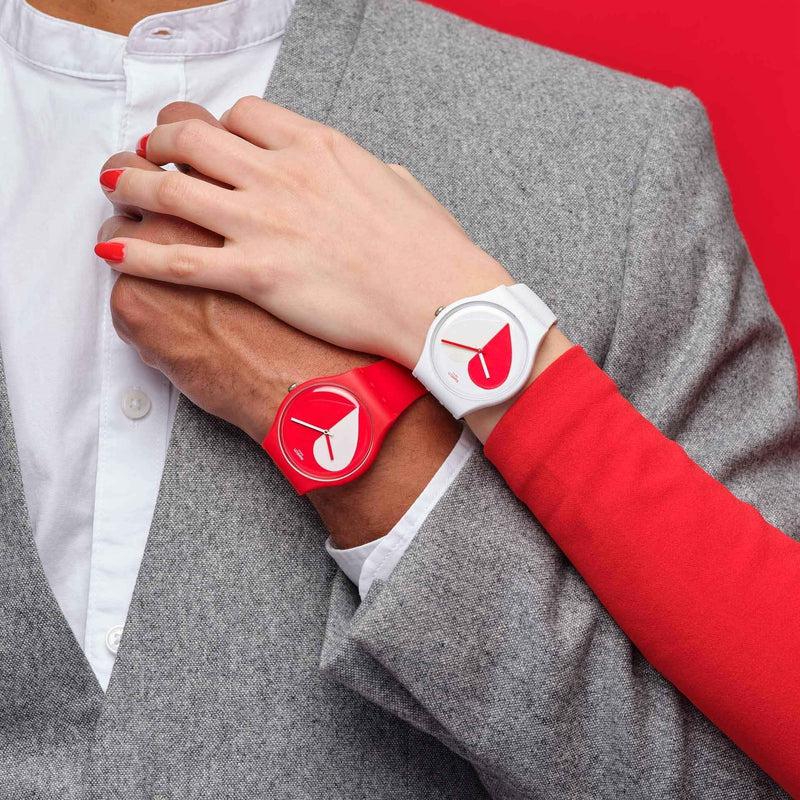 Swatch HALF <3 RED Watch SO29Z113