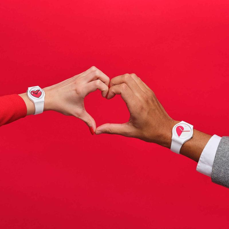 Swatch HALF <3 RED Watch SO29Z113