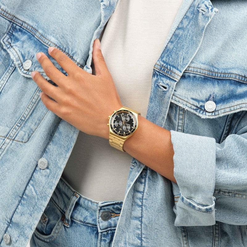 Swatch IRONY IN THE BLACK Watch YVG418G