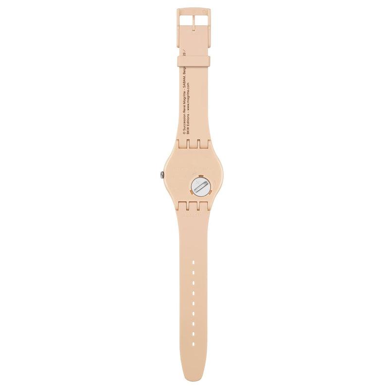 Swatch LA TRAHISON DES IMAGES BY RENE MAGRITTE Watch SO29Z124