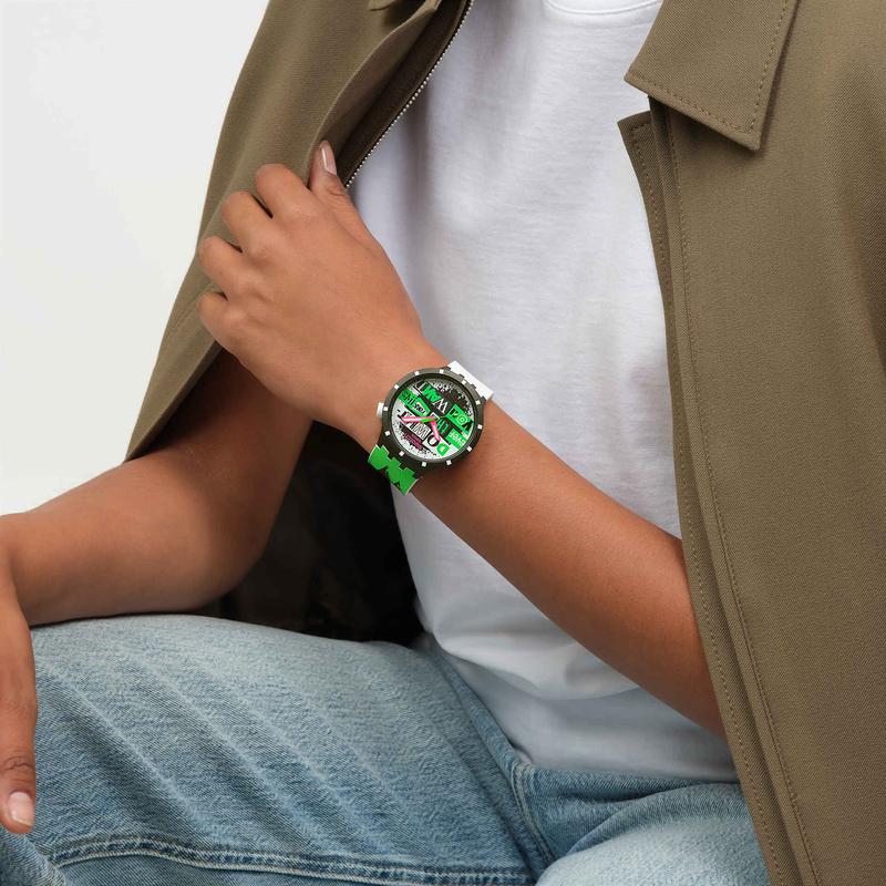 Swatch "LASH OUT" Bioceramic Watch SB03B701