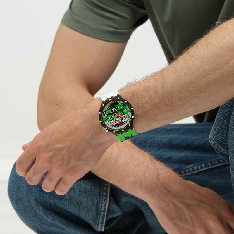 Swatch "LASH OUT" Bioceramic Watch SB03B701