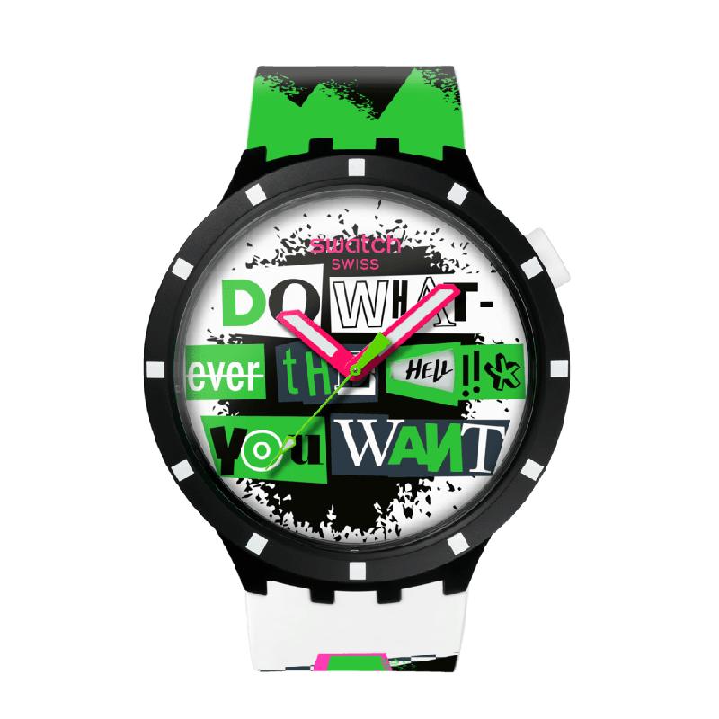 Swatch "LASH OUT" Bioceramic Watch SB03B701